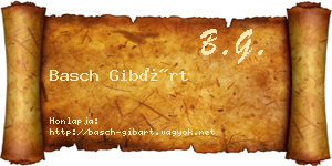 Basch Gibárt névjegykártya